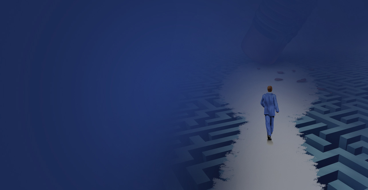  man walking through digital marketing maze